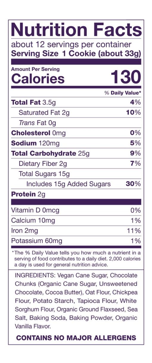 choco chunk nutrition