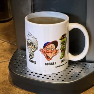 white character mug coffee maker